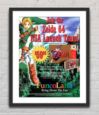 Legend Of Zelda Ocarina Of Time Nintendo 64 Glossy Promo Poster Unframed G2390 • $14.98