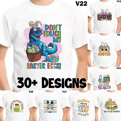 £7.99 • Buy Kids Easter Egg T-Shirt Bunny Childrens Dinosaur Cute Novelty Happy Gift Tee Top