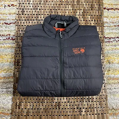 Mountain Hardwear Kor Strata Puffer Jacket Grey Full Zip Insulated Men’s Medium • $84.95