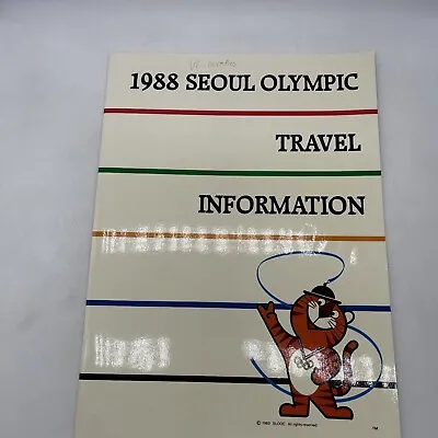 1988 Seoul Olympic Travel Information Program Media Guide • $11.70