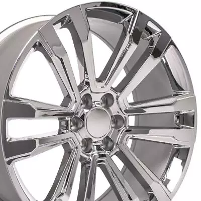 24  Rim Fits Chevy Sierra Silverado Denali CV44 Chrome 24x10 Wheel SII 5822 B1W • $369