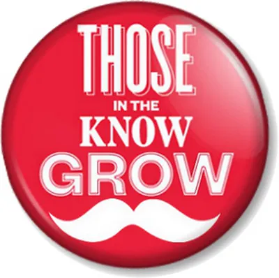 £0.99 • Buy THOSE IN THE KNOW GROW 1  Pin Button Badge Mustache Moustache Geek Movember Tash