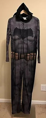 Bioworld BATMAN Mens Union Suit Pajamas With Hood & Removable Cape Sz Medium • $10