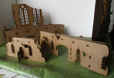 28mm Gothic Church Ruin 1 Or Sci-fi Admin Building 40k Scenery Buildings MDF  • £12.67