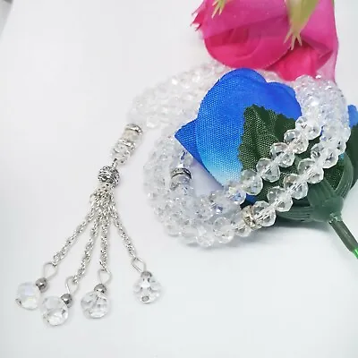 £1.97 • Buy 99 / 33 Crystal Prayer Beads Tasbih, Misbaha, Islamic Gift Ramadan Gift Eid Gift