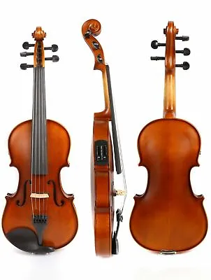 Advanced Handmade Electric Acoustic Violin 5 String 4/4 Maple Spruce Nice Tone • $149