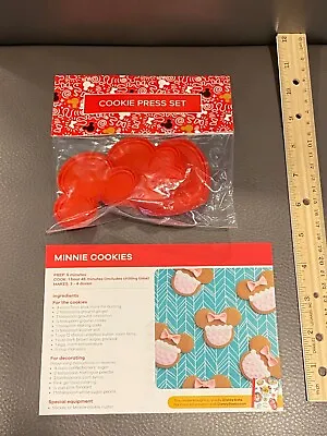 Disney Mickey And Minnie Mouse Special Cookie Press Kit Set Of 3 - Cookie Recipe • $8.99