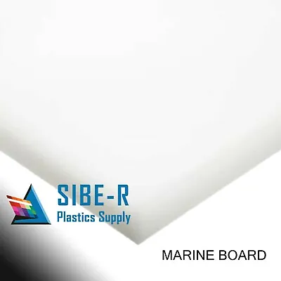 White Marine Board HDPE Polyethylene Plastic Sheet 1/4  X 24  X 48   Textured ^ • $64.77