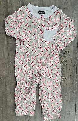 Baby Girl Boy Clothes Nwot Mud Pie 0-3 Month Red Baseball Gown/Outfit • $21.99
