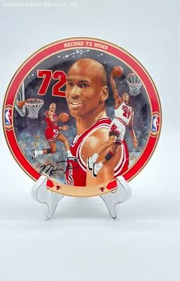 NBA Michael Jordan Chicago Bulls Upper Deck 72 Wins Collectors Plate W/coa • $15