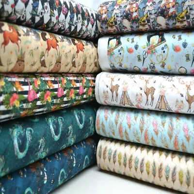 £5.99 • Buy 100% Digital Cotton Fabric Kids Crafty Range Dogs Cats Novelty 145cm Wide