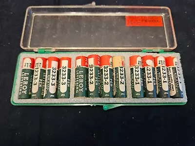 VTG K&E Leroy Lettering Pen Tips Set W/Case COMPLETE (12) ~ 3233 ~ 1 ~ 2 ~ 3 • $80