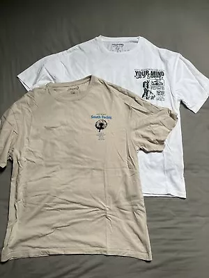 Jack And Jones Original X2 T-shirt Medium White And Beige - New • £9.99