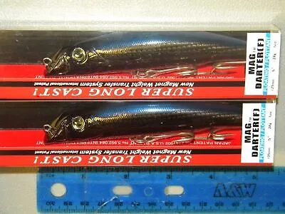 Yo-Zuri Mag Darter 5  Shallow Diving Striper Lure R1144-HGLB Black Blue Lot 2 • $23.99