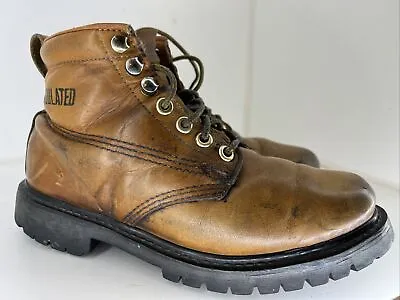 Vintage Gorilla Shoe Boot Men 6.5 E Leather Work Safety Eye Brown • $59.49