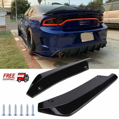 For Dodge Charger SXT SRT Rear Spats Bumper Lip Splitter Diffuser Canard Spoiler • $12.59