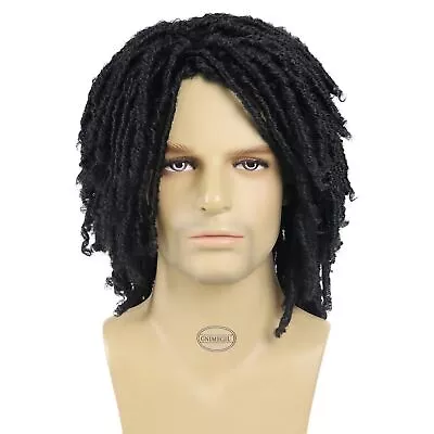 Short Braided Wig For Man Afro Bob Black Crochet Twist Hair Dreadlocks Wig Na... • $41.08