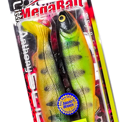 MEGABAIT Little Anthony Slider Paddle Tail Soft Plastic Swimbait 6  - PERCH • $39.98