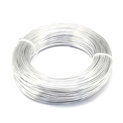 300yds/Roll Silver Tone Aluminum Wires Round Tiny Metal Strings Craft 0.5~0.6mm • $17.98