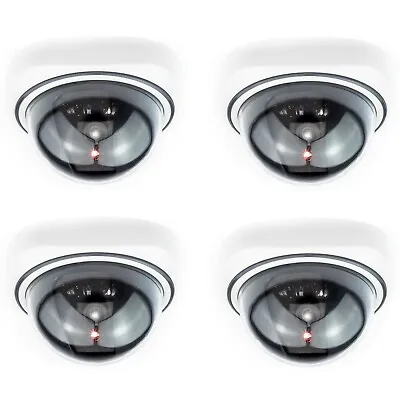 Dummy Dome CCTV Camera Outdoor Indoor Fake CCTV Security Cam Flashing LED • £14.99