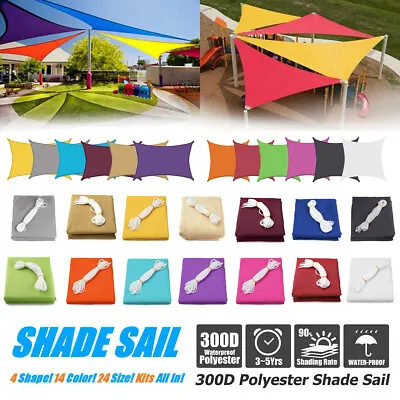 $57.19 • Buy Sun Shade Sail Garden Patio Awning Canopy Sunscreen98%UV Block Waterproof Custom