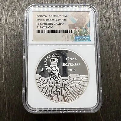 2018 1oz Mexico Libertad 🇲🇽 Silver Maximilian Cross Of Order PF 69 ULTRA CAMEO • $2250