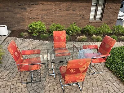 Mid Century Modern Milo Baughman Style Dining Table & Four Chairs • $1500