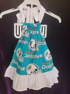 Miami Dolphins Baby Toddler Girls Dress - Football Team • $22