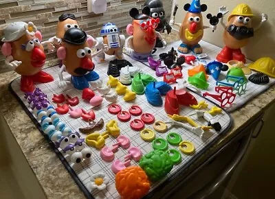 Mr. Potato Head Huge Lot Of 130+ Pieces 7 Bodies + Accessories • $26