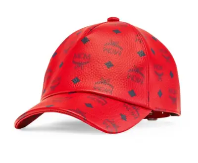 MCM Classic Adjustable Cap In Visetos MECBAMM01 Red - BRAND NEW WITH TAG • $300