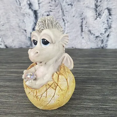 Collectible World Of Krystonia Ceramic Figurine - TOKKLE Baby Dragon Egg #2401 • $21.95