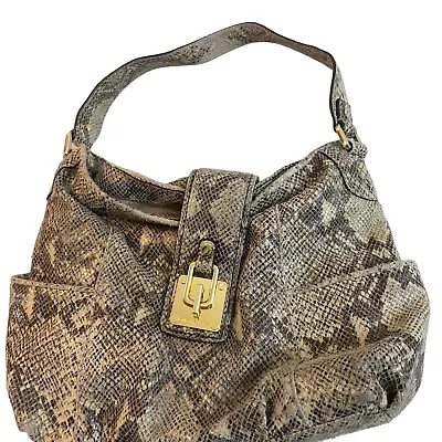 Michael Kors Python Shoulder Bag Hobo Pockets Magnetic Clasp • $38