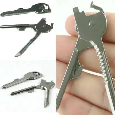 £2.99 • Buy 6 In 1 Multi Function Utili Key Chain Keyring Screwdriver Cutter Opener Tool 