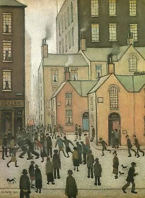 L S Lowry Early Picture A Quarrel 1935 Fine Mounted  Print 45 Yrs Old Not Framed • $18.67