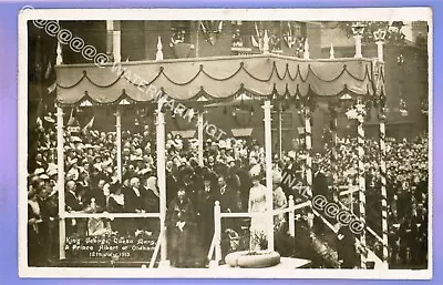 Early 1913 King & Queen Royal Visit Oldham Manchester Rp Photo Local Postcard • £4.99