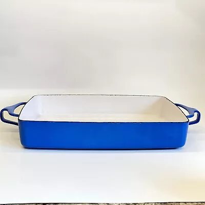 Jens Quistgaard Dansk Kobenstyle Blue Enamel Rectangle Baking Pan France 10 X8” • $34.99