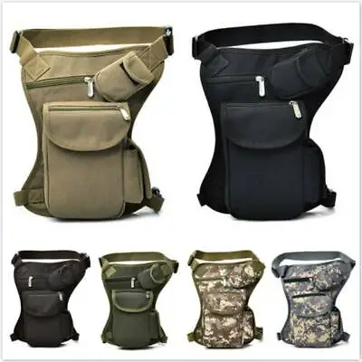 Men Drop Leg Bag Motorcycle Tactical Hip Pouch Thigh Waist Fanny Pack Bag SG • $22.37
