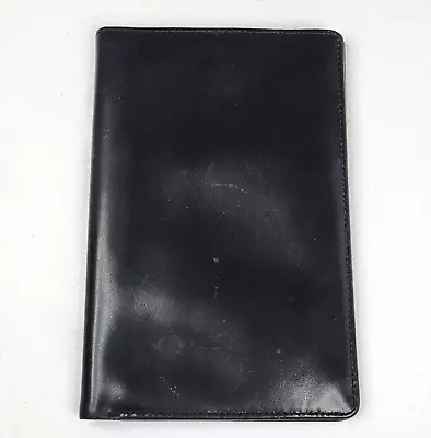 Franklin Covey Black Leather Compact Size Wire Bound Planner Binder Wallet • $36