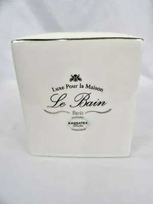 Kassatex Porcelain Tissue Box Cover Luxe Pour La Maison Le Bain Paris Cream • £34.05