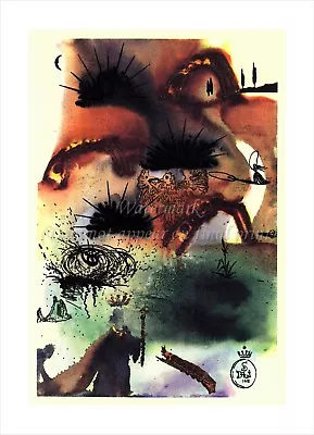 $11.99 • Buy SALVADOR DALI Alice In Wonderland Rolled Canvas Print The Lobster's Quadrille