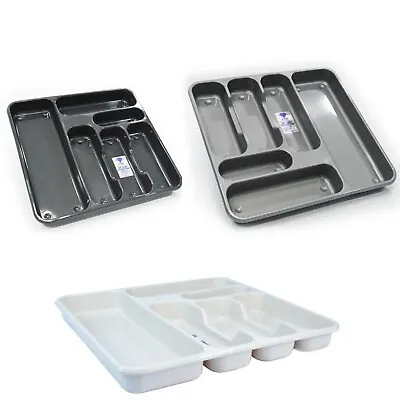 £5.99 • Buy New Large Plastic Kitchen Cutlery Tray Organizer Drawer Tidy Holder Storage