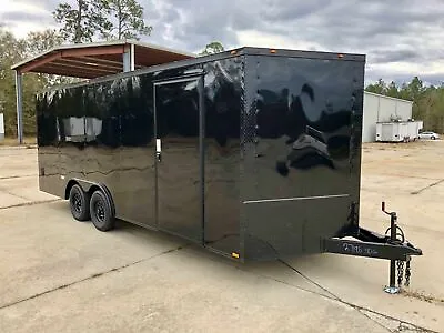 NEW 8.5X20 V-NOSE ENCLOSED CAR HAULER CARGO UTILITY TRAILER  LED'S 8.5 X 20 • $6825