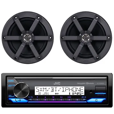 JVC KD-X38MBS 1-DIN Marine Bluetooth Stereo Receiver 2x 6.5  100W Speakers • $194.49