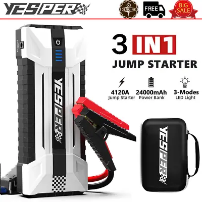 $169.99 • Buy 4120A Jump Starter Portable Car Battery Pack 12V Battery Charger Booster Jumper