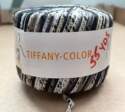 Muench Yarn Tiffany Color 1 Skein Novelty Nylon Knitting Crochet Black Silver • $5.51