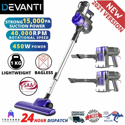 $89.06 • Buy HANDHELD STICK VACUUM CLEANER Bagless Vaccum Handstick Vac Upright Devanti 450w 