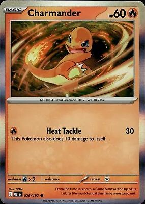 Pokemon Obsidian Flames Holo Charmander 026/197 Near Mint (DB) • $1.49