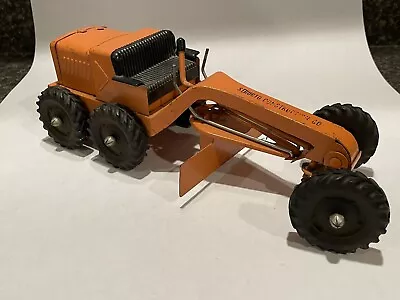 STRUCTO Vintage Road Grader Pressed Steel Toy Vehicle Orange • $24.75