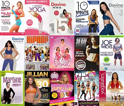 Various Titles Fitness Body Workout Yoga Pilates Dance DVD    BUY 3 Get 2 FREE • £2.45