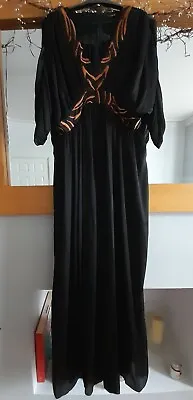 £30 • Buy M&S Autograph Black Floor Length Dress Size 16